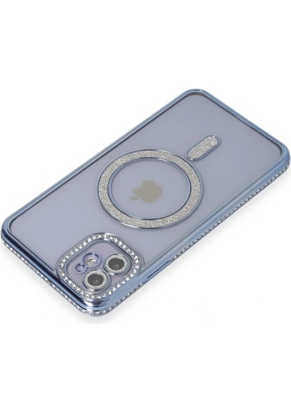 iPhone 11 Kılıf Joke Simli Magneticsafe Kılıf - Mavi fiyatları