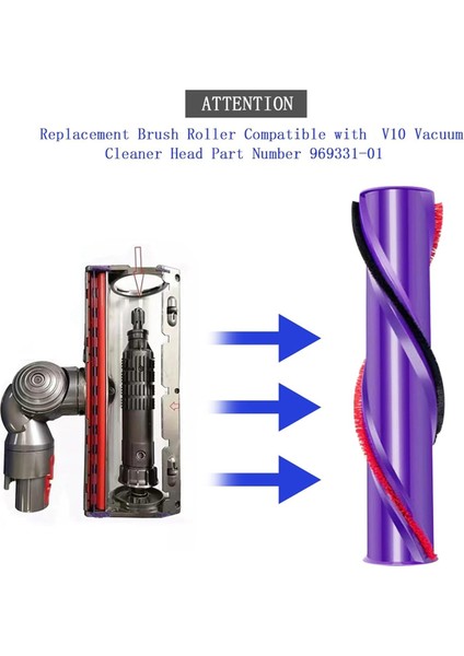 V10 Elektrikli Süpürge Doğrudan Tahrikli Elektrikli Zemin Parçası 969331-01 Için Silindir Fırça Rulo Çubuğu Değişimi (Yurt Dışından) modelleri