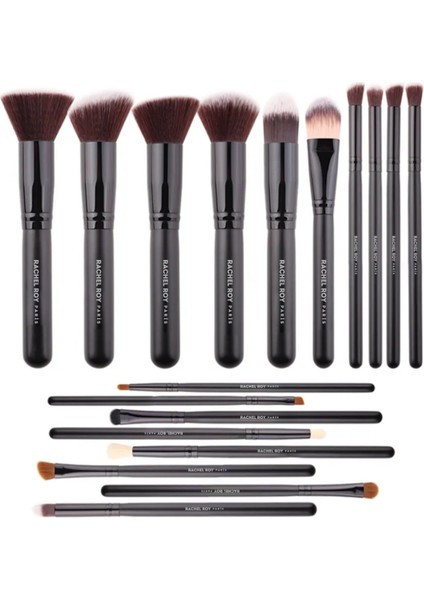 Siyah Kabuki Makyaj Fırça Seti 18 Li