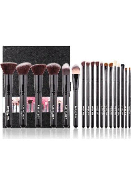 Siyah Kabuki Makyaj Fırça Seti 18 Li