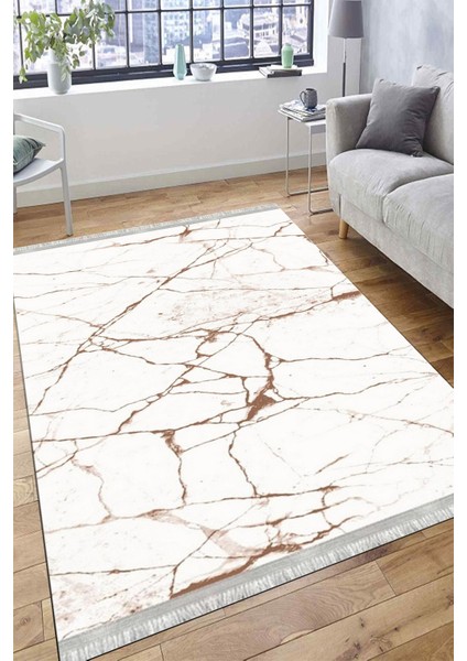 Kahverengi Mermer Desenli Halı Yıkanabilir Yolluk Kaymaz Tabanlı Kilim Dot Tabanlı Halı 1016D modelleri