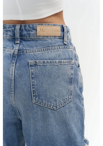 Palm Mavi Yırtık Detay Jean