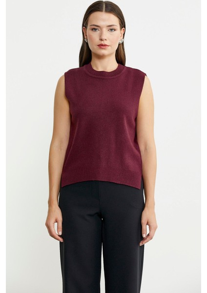 Arkası Açık Bağlamalı Yünlü Triko Süveter - Güneş indirimleri