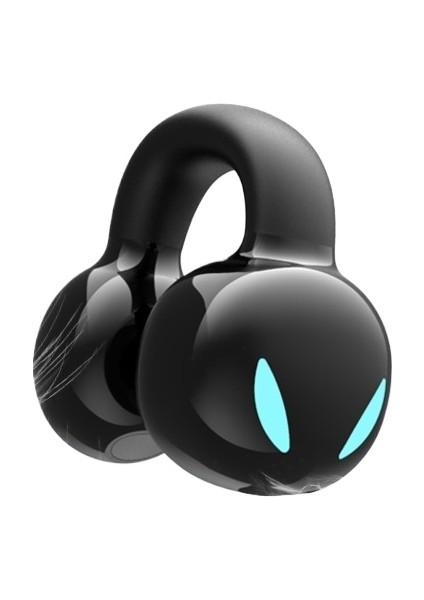 Kulak Klipsi Kablosuz Bluetooth Kulaklık 5.3 Hıfı Mini Kulaklık-Siyah (Yurt Dışından)