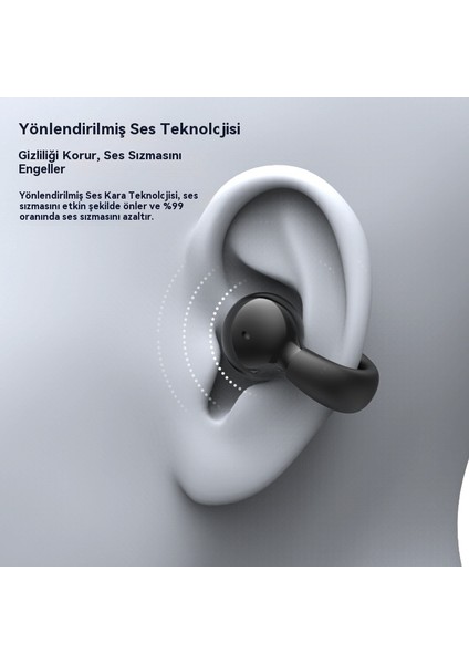 Kulak Klipsi Kablosuz Bluetooth Kulaklık 5.3 Hıfı Mini Kulaklık-Siyah (Yurt Dışından) modelleri