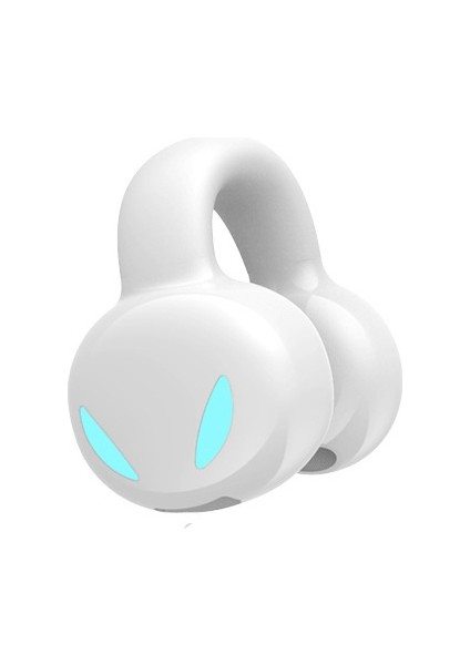 Kulak Klipsi Kablosuz Bluetooth Kulaklık 5.3 Hıfı Mini Kulaklık-Beyaz (Yurt Dışından)