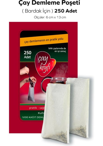 Çay Demleme Poşeti ( Bardak Için) 6X13CM 250 Adet