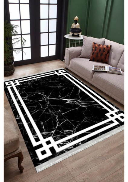 Beyaz Şeritli Kolay Süpürülebilir Kilim Yıkanabilir Kaymaz Tabanlı Kilim Dot Tabanlı Halı 1055A fiyatları