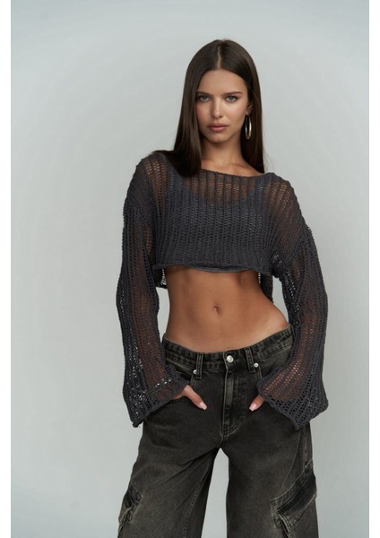 Laya Füme Organik Triko Crop