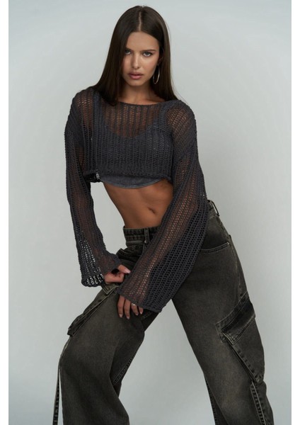 Laya Füme Organik Triko Crop