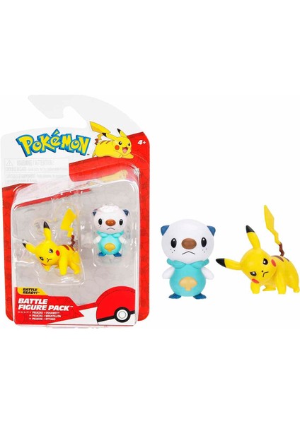 Pokemon Battle Figür 2'li Set POK/PKW3355 - Pikachu ve Oshawott PKW4068 modelleri