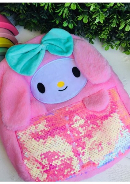 Kuromi ve My Melody Sırt Çantası Pullu