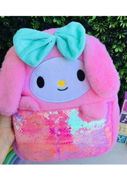 Kuromi ve My Melody Sırt Çantası Pullu fırsatları