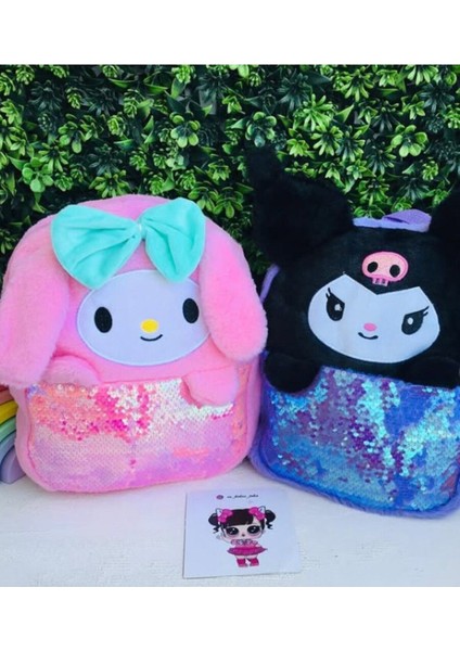 Kuromi ve My Melody Sırt Çantası Pullu indirimleri