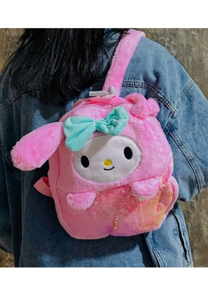 Kuromi ve My Melody Sırt Çantası Pullu