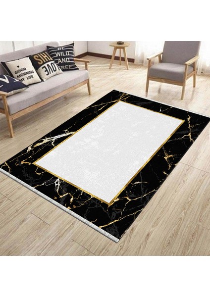 Dekoratif Makinede Yıkanabilir Kilim Kaymaz Tabanlı Yolluk Dot Tabanlı Halı 1067C