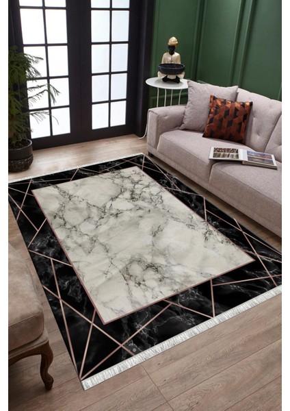 Kaymaz Tabanlı Halı Mermer Desenli Yıkanabilir Halı Kilim Yolluk Dot Tabanlı Halı 1005D fiyatları