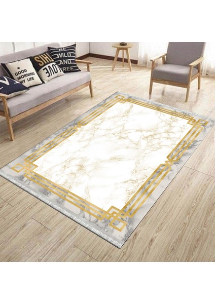 Dekoratif Modern Kilim Makinede Yıkanabilir Kaymaz Tabanlı Yolluk Dot Tabanlı Halı 1085A