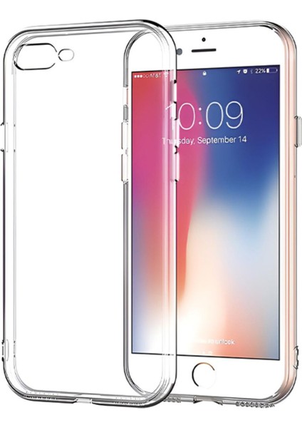 Iphone 7plus Uyumlu Tıpalı Şeffaf Silikon Kılıf