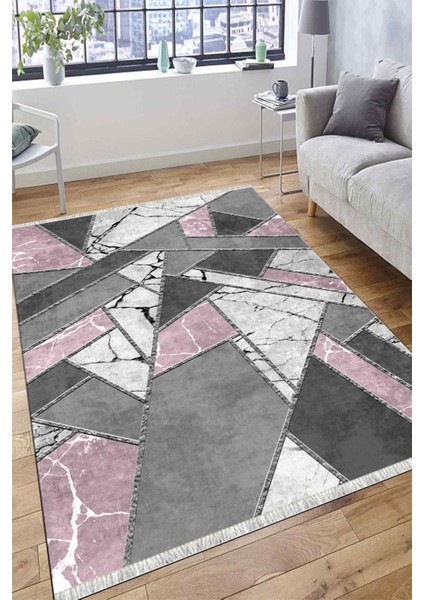 Modern Şeritli Kilim Makinede Yıkanabilir Kilim Kaymaz Tabanlı Yolluk Dot Tabanlı Halı 1074C modelleri