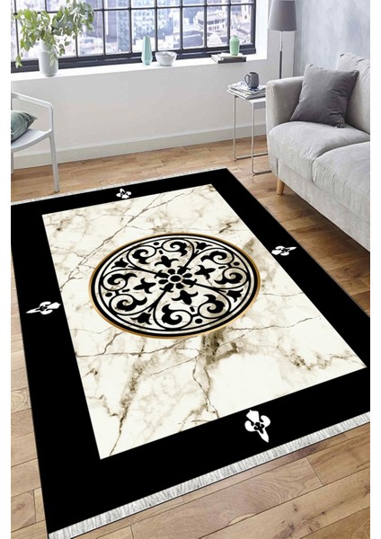 Modern Şeritli Kilim Makinede Yıkanabilir Kilim Kaymaz Tabanlı Yolluk Dot Tabanlı Halı 1075A modelleri
