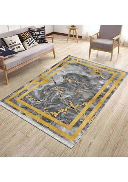 Dekoratif Vintage Kilim Makinede Yıkanabilir Kaymaz Tabanlı Yolluk Dot Tabanlı Halı 1084A