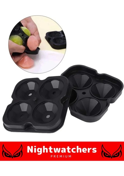 Deluxe Seri 4 Gözlü Kırılmaz Esnek Silikon Kokteyl Içecek Elmas Şekilli Buz Yapma Kalıbı Buzluk fiyatları