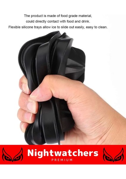 Deluxe Seri 4 Gözlü Kırılmaz Esnek Silikon Kokteyl Içecek Elmas Şekilli Buz Yapma Kalıbı Buzluk modelleri