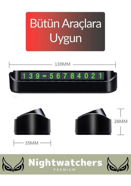 Lüks Araç Içi Park Telefon Numarası Araba Oto Cam Kartı Torpido Üstü Fosforlu Neon Aç-Kapa Numaratör fiyatları