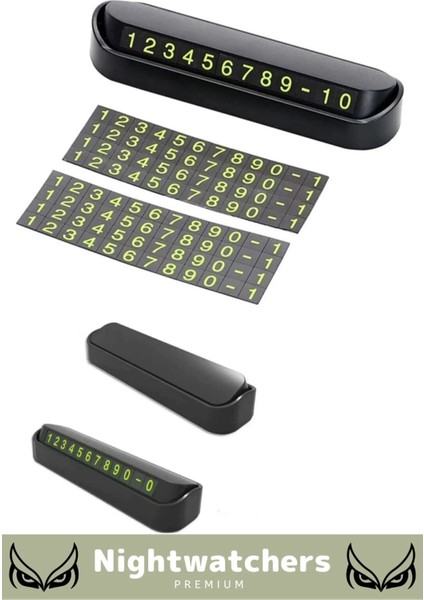 Lüks Araç Içi Park Telefon Numarası Araba Oto Cam Kartı Torpido Üstü Fosforlu Neon Aç-Kapa Numaratör indirimleri