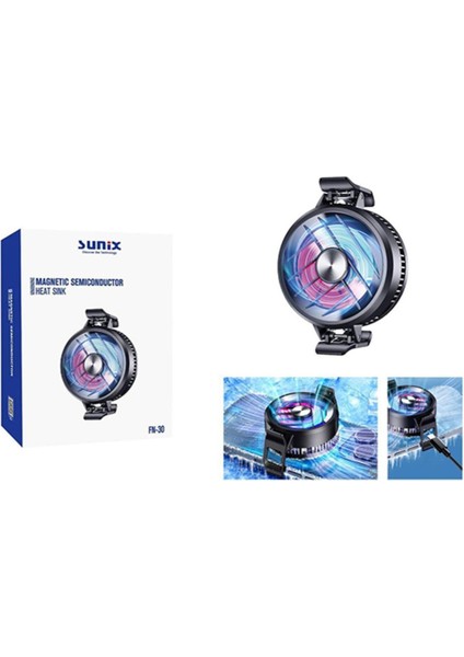 Fn-30 Rgb Fanlı Manyetik Telefon Soğutucu - Yüksek Performanslı Soğutma