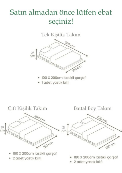 Lastikli Pamuklu Çarşaf Seti - Tek - Çift Kişilik / Battal Boy fırsatları
