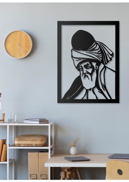 Dekoratif Hz. Mevlana Tasarımlı Metal Duvar Tablosu Islami Duvar Dekoru modelleri