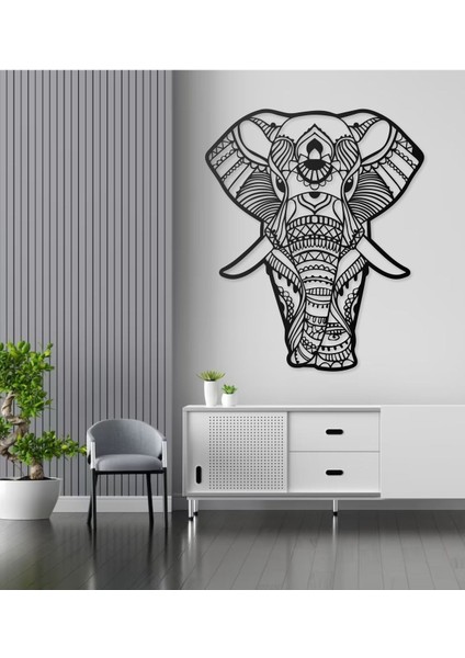 Desenli Fil Tasarımlı Hayvan Figürlü Metal Dekoratif Modern Duvar Tablosu Ev ve Ofis Için fırsatları