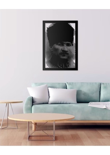 Mustafa Kemal Atatürk Silüeti Portresi Tasarımlı Dekoratif Metal Duvar Tablosu