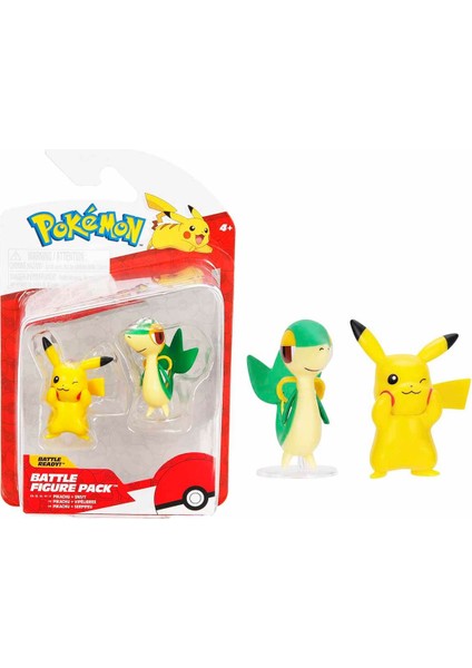 Pokemon Battle Figür 2'li Set POK/PKW3355 - Pikachu ve Snivy PKW4066 modelleri