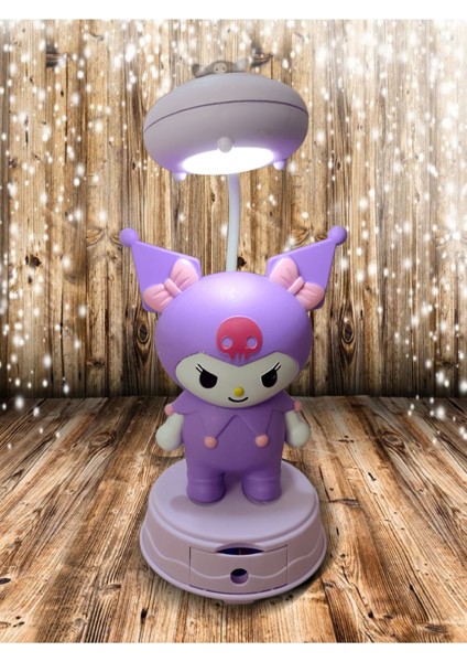 Kuromi Figürlü Kalemtraşlı Şarjlı Masa Lambası modelleri