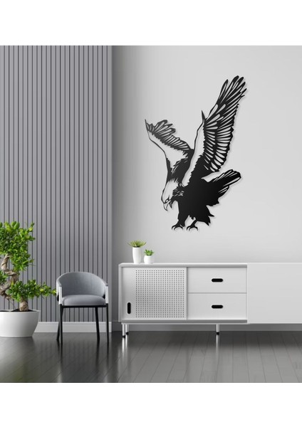 Şahin Kartal Tasarımlı Hayvan Figürlü Metal Dekoratif Modern Duvar Tablosu Ev ve Ofis Için fırsatları