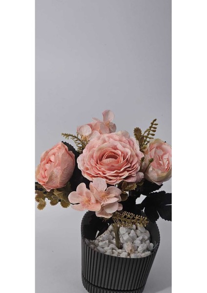 Haki Yapraklı Toz Pembe Renkli Buket Ev Dekor fiyatları