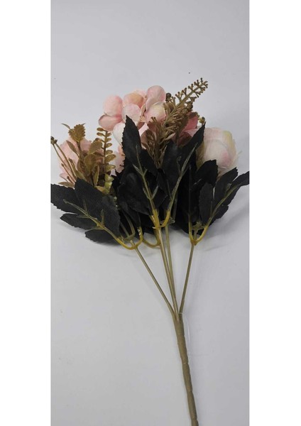 Haki Yapraklı Toz Pembe Renkli Buket Ev Dekor modelleri