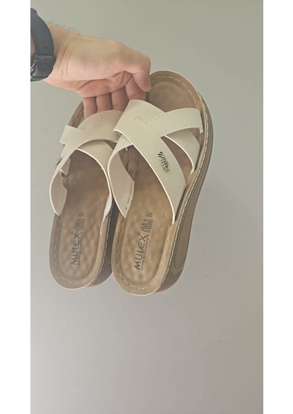 Mulex Kadın Geçmeli, Şık,günlük Siyah Terlik