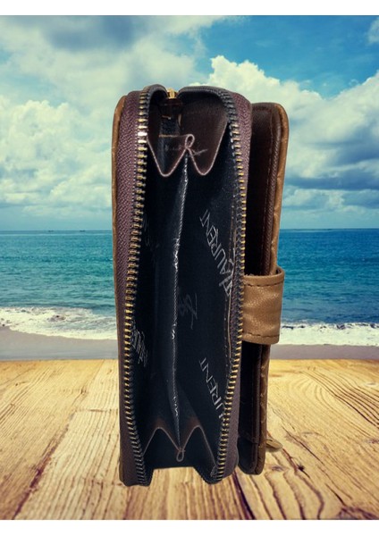 Çıtçıtlı Ön Cepli Bozuk ve Kağıt Para Bölmeli Kartlıklı Şık Cüzdan modelleri