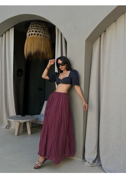 Bordo Baie Modal Kraşlı Etek 29290 fiyatları