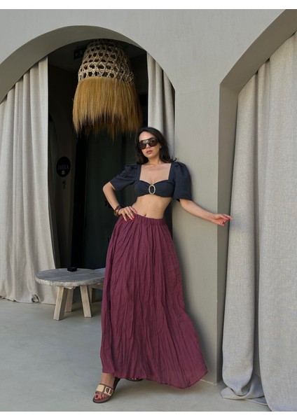 Bordo Baie Modal Kraşlı Etek 29290 fırsatları