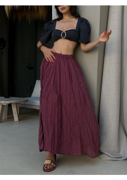 Bordo Baie Modal Kraşlı Etek 29290 indirimleri