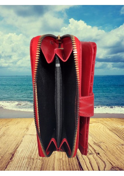 Çıtçıtlı Ön Cepli Bozuk ve Kağıt Para Bölmeli Kartlıklı Şık Cüzdan modelleri