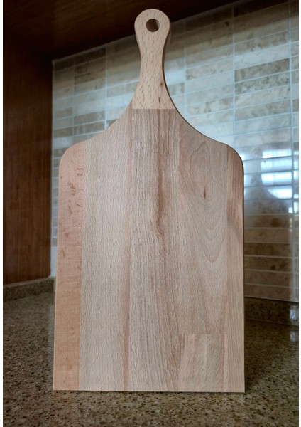 Ahşap Doğrama Tahtası - 37 x 19 cm - Kayın Ağacı - Açık Kahverengi