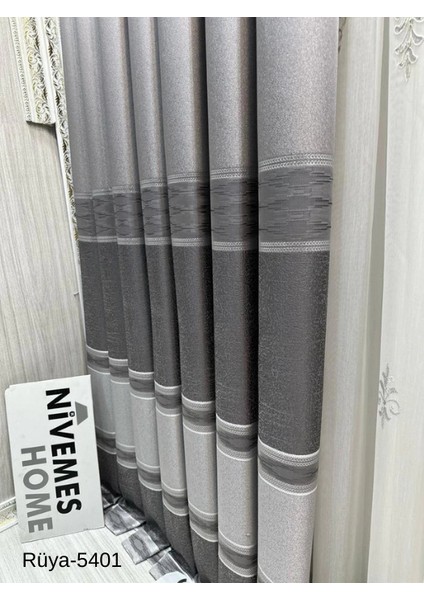 Nivemeshome Rüya FT671477 Gümüş V-5401 1/3 Sık Pileli Fon Perde Apm fiyatları