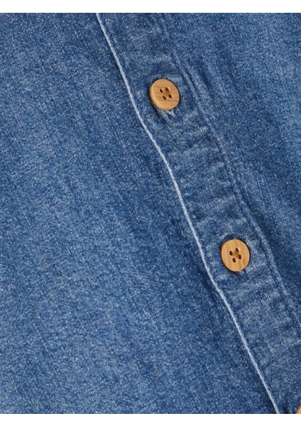 Erkek Bebek Kot Mavi Gömlek fiyatları