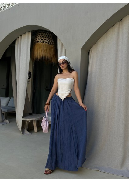 Indigo Baie Modal Kraşlı Etek 29290